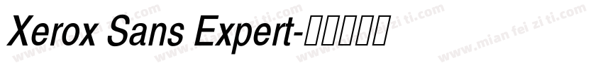 Xerox Sans Expert字体转换